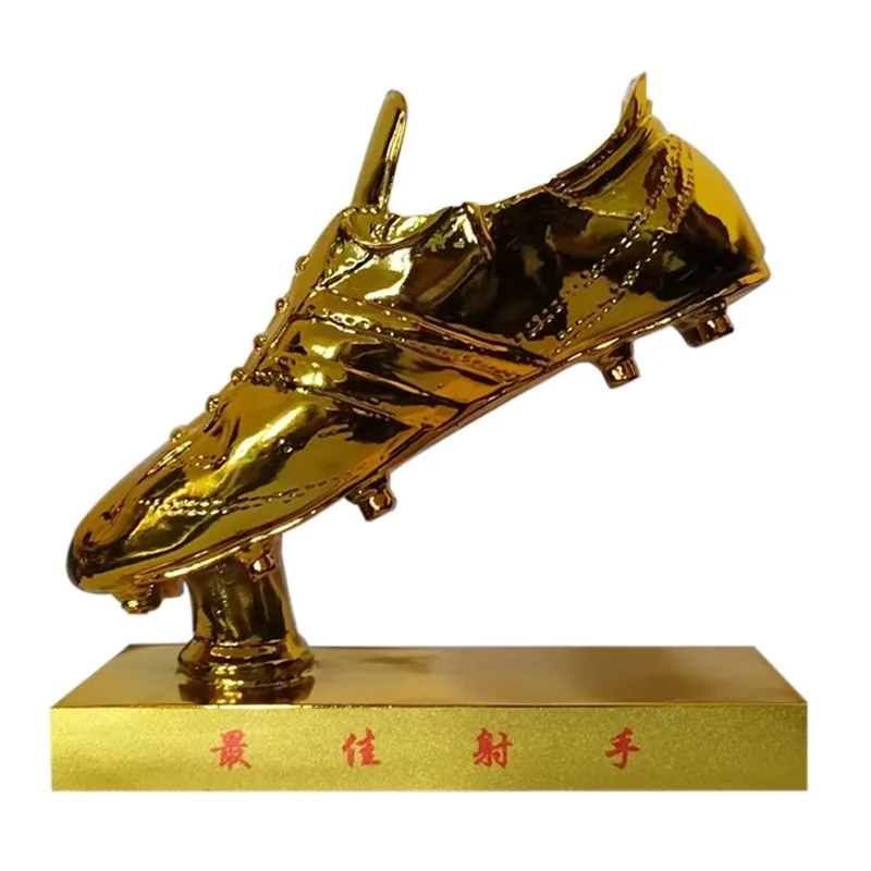 Football goalscorer Trophy Golden Boot Fan souvenir Resin Golden Boot Award Goalkeeper Golden Shoe Award