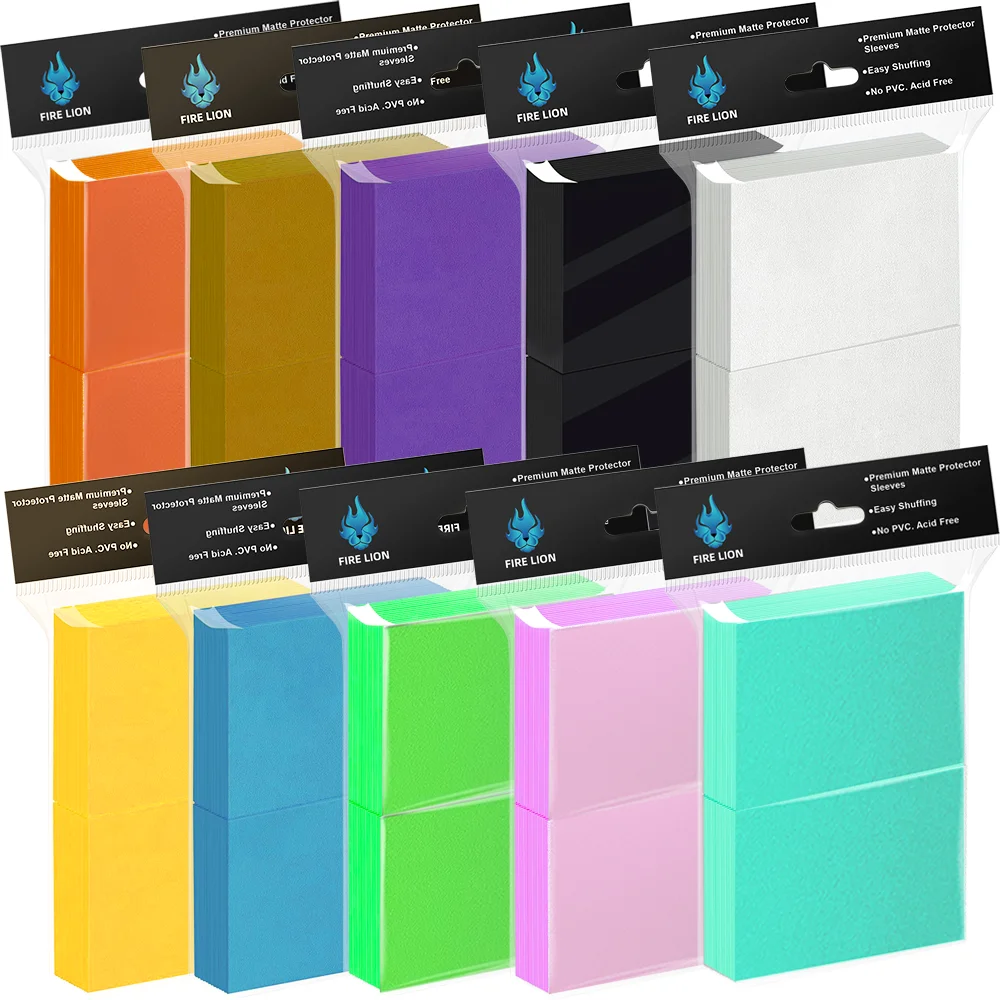 100PCS/Set 62x89mm Multicolored-Matte Card Sleeves Top Loading Japanese Size Card Protector for YGO Game Trading Best Gifts