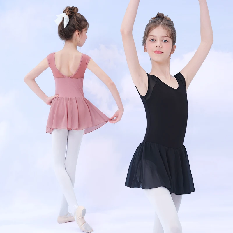 vestido-de-bale-para-meninas-em-algodao-com-saia-de-chiffon-leotardo-sem-mangas-para-danca-e-treinamento-de-ginastica