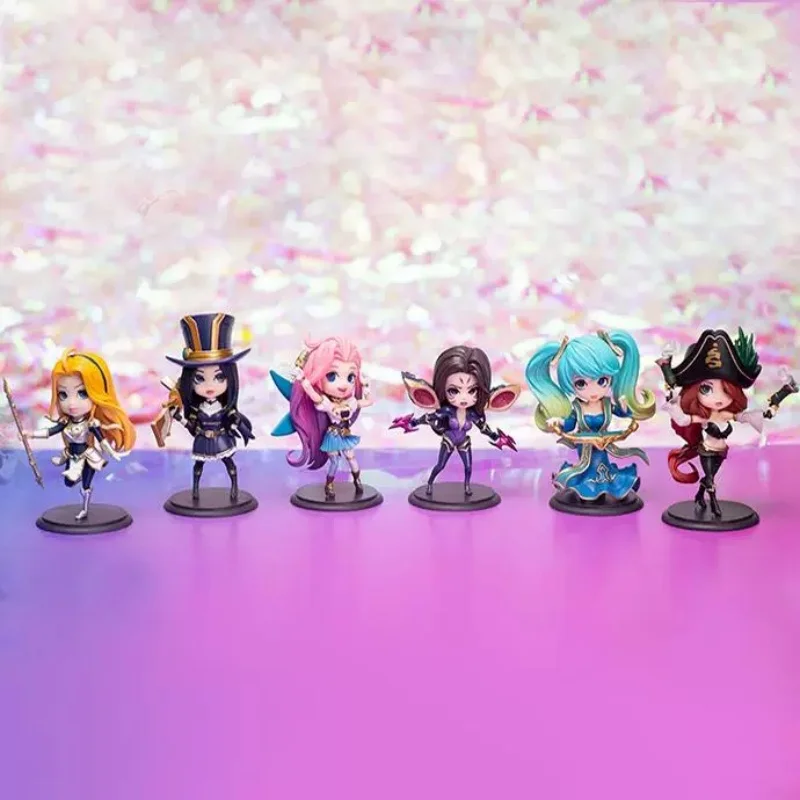 Figuras de acción originales de Cals Pop, de League of Legends: Miss Fortune, Seraphine, Caitlyn, Kiramman, versión Q. Modelos de juguetes, un regalo sorpresa.