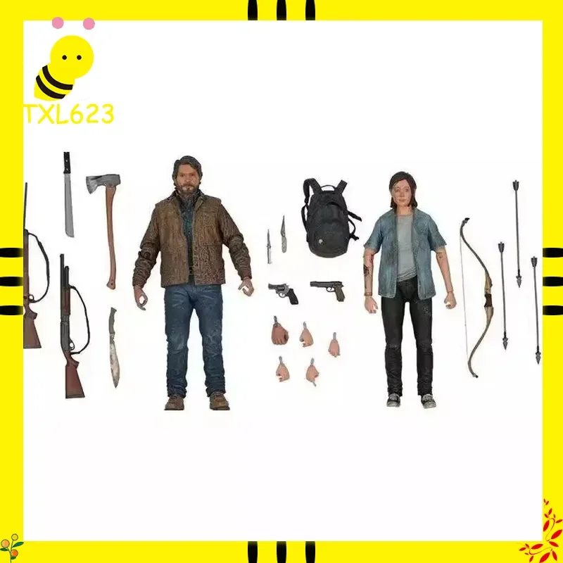 The Last Of Us 2 Joel y Ellie Figura de Acción, Paquete de 2, Estatua Articulada, Modelo en Caja, Regalo para Gamers Adultos