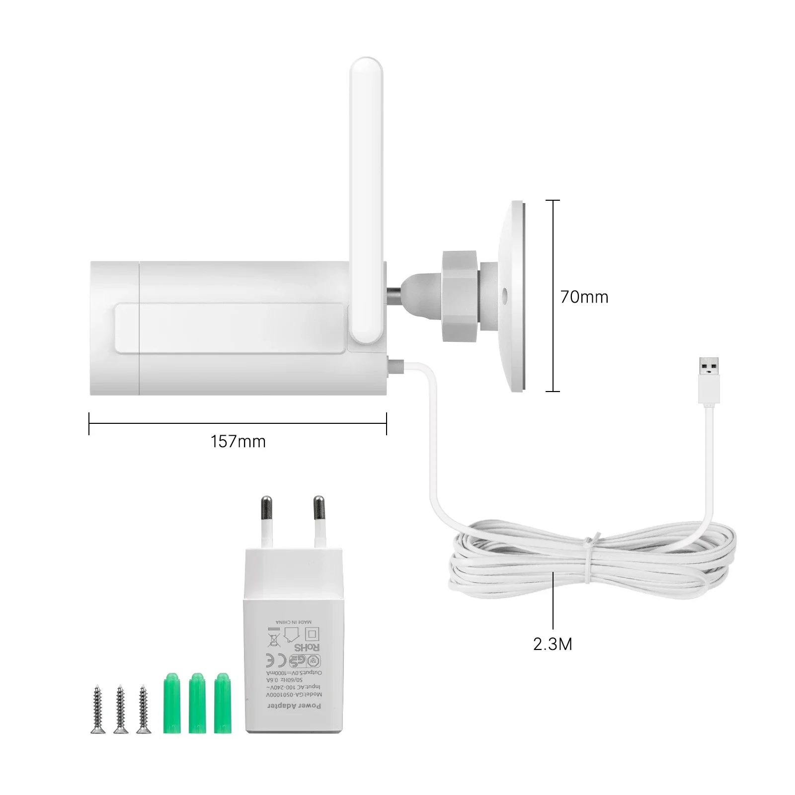 Imagem -06 - Moes-câmera hd Externa Inteligente com Detecção de Som e Movimento Colorida Visão Noturna Impermeável Áudio Bidirecional Monitor de Segurança Wifi 3mp