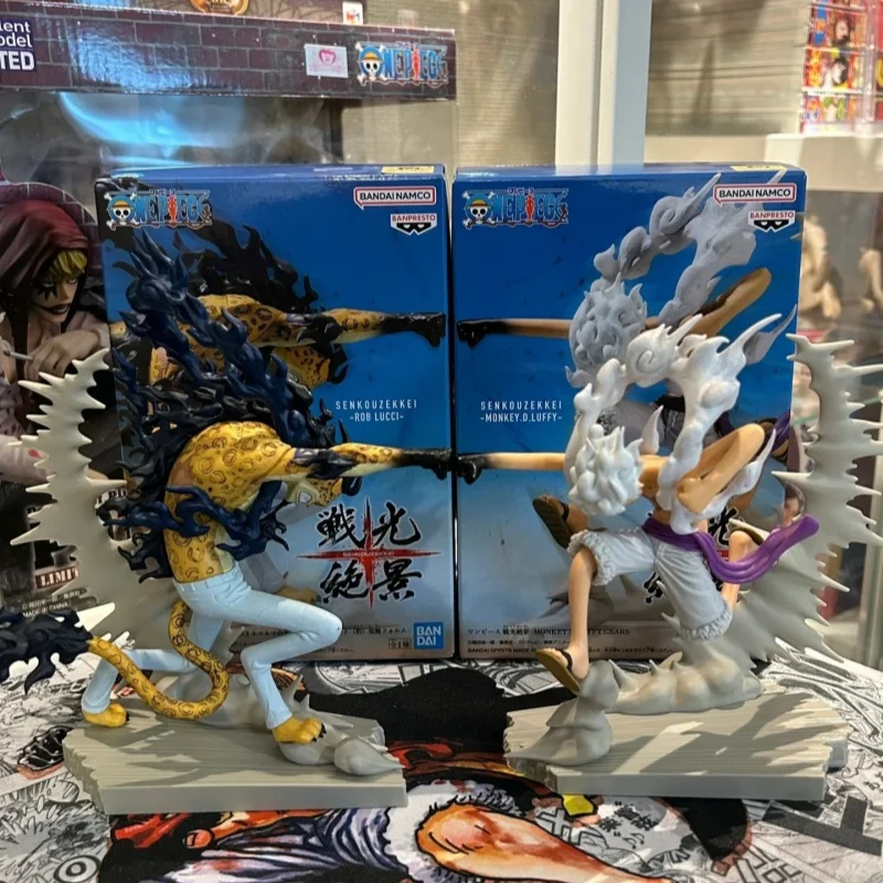 20 Years Later Boxing Original One-Piece Monkey D Luffy Gear5 Nika Rob Lucci Senkozekkei Anime Figure Pvc Collectible Model Toy
