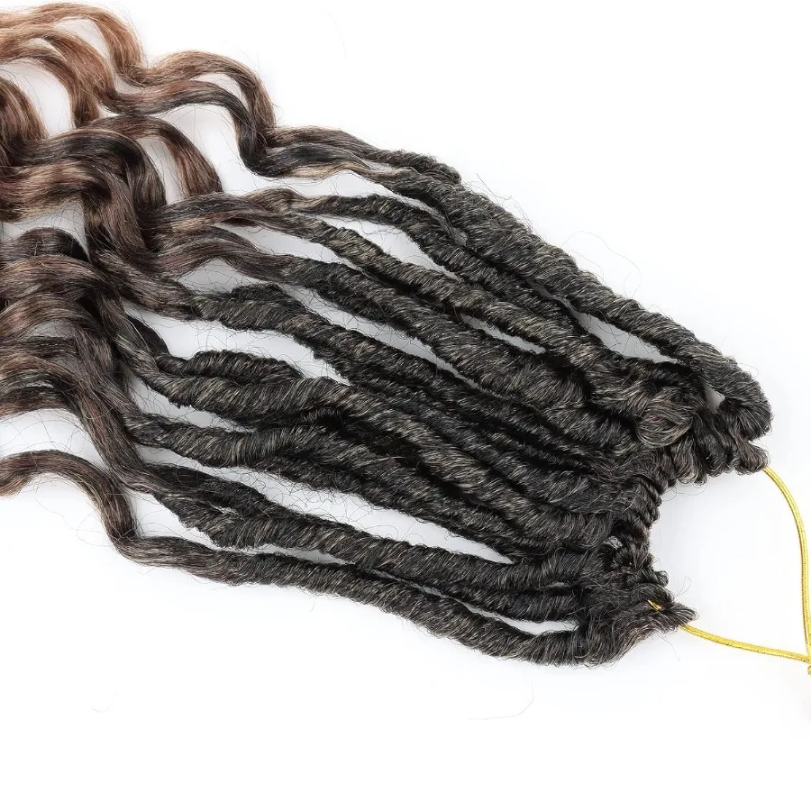 14 بوصة عميق فو لوكس الكروشيه الشعر 8 حزمة لينة لوكس الكروشيه الشعر قبل يحلق آلهة لوكس الكروشيه الشعر المجدل الشعر الاصطناعية