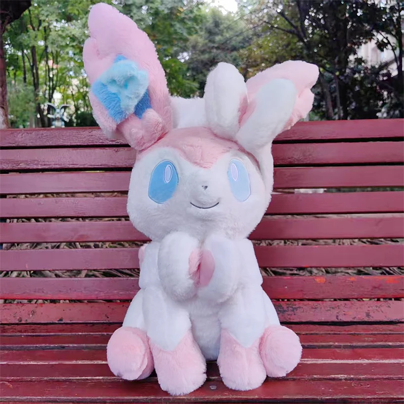 

65 см милый Sylveon Pokemon плюшевые игрушки мягкая кукла огромный мультфильм Pokémon плюшевая аниме подушка Eevee подарок на Рождество и день рождения для детей