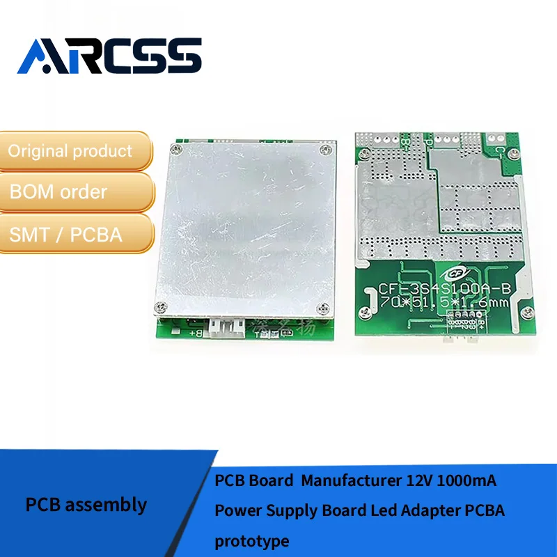 Produttore di schede PCB Scheda di alimentazione 12V 1000mA Adattatore LED prototipo PCBA