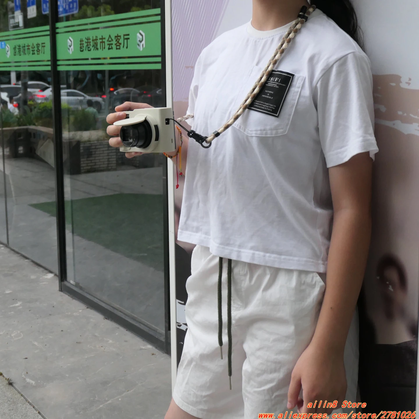 لباناسونيك لوميكس TZ99D غلاف الكاميرا ZS99 سترة سيليكون ناعمة حقيبة ساعي الرقبة معلقة المحمولة لطيف TZ99 مخصصة