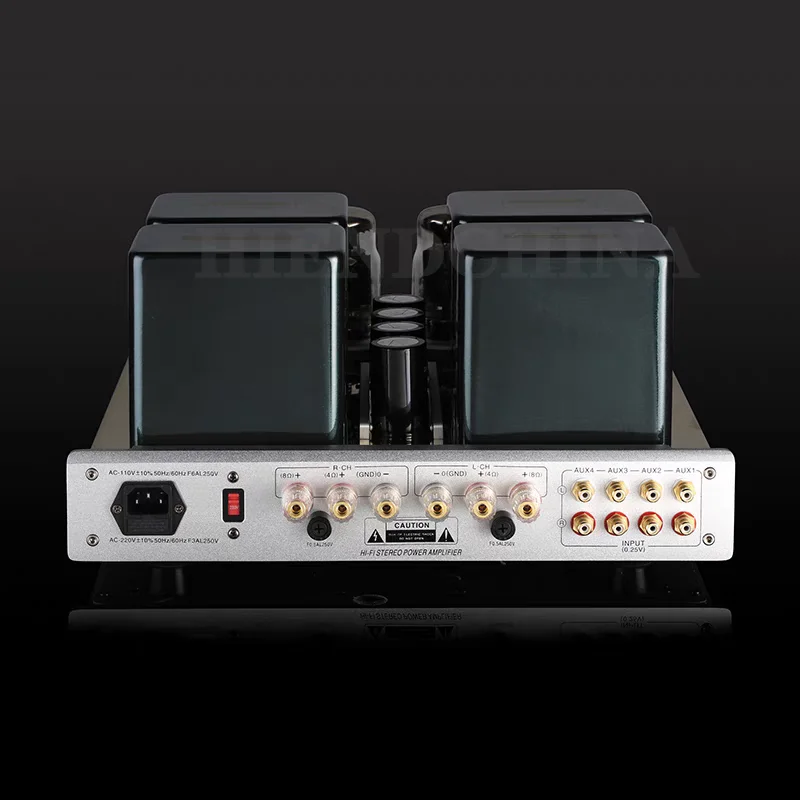 MC-100B KT88 Vacuum Tube Amplifier Pure Power Triode/Ultra KT88*4 12AX7/ECC83*2 6N8P/6H8C*4 Load Impedance 4 Ω -8 Ω