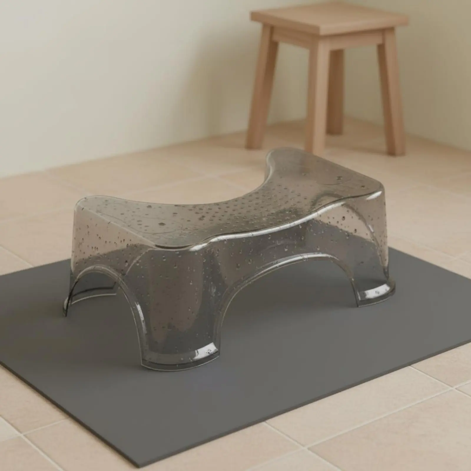 

Toilet Foot Stool Sturdy Anti-Slip Toilet Stool Bathroom Aid Stable Ergonomic for Children
