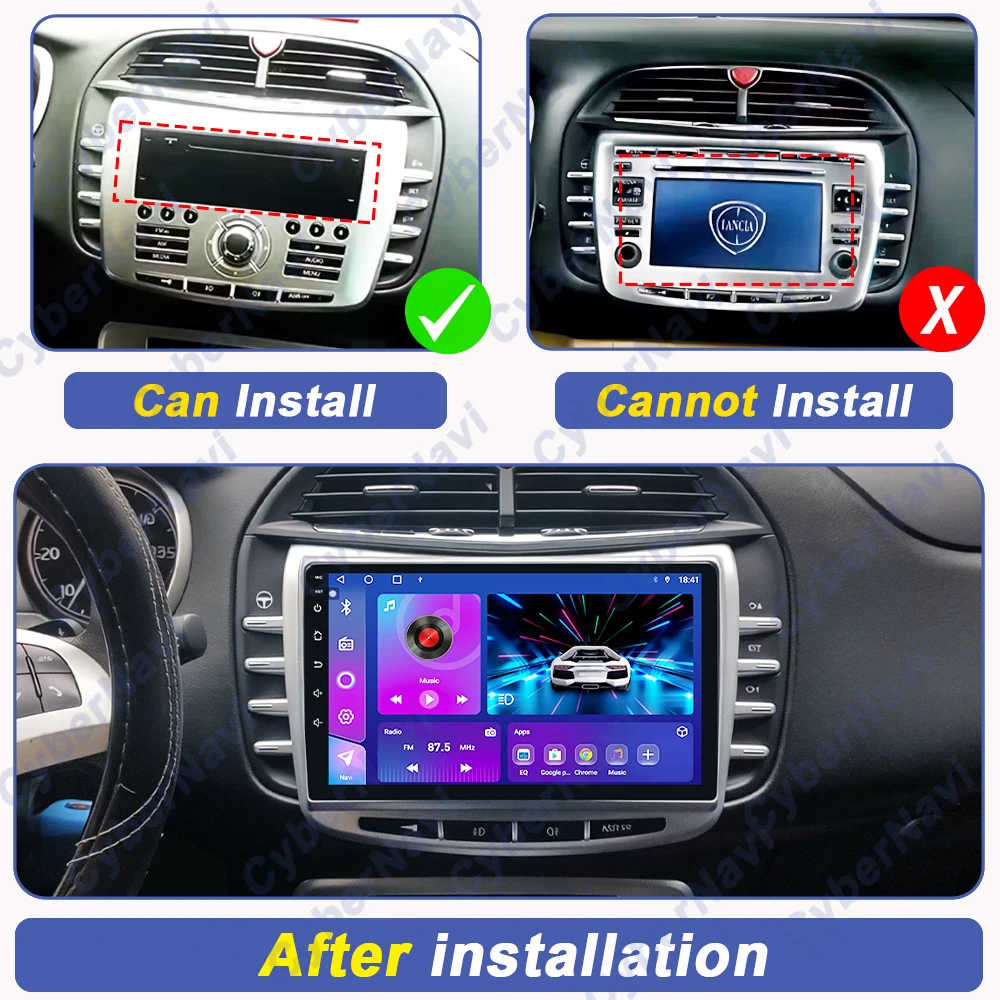 Android 16 Carplay Car Radio For Lancia Delta 2009 - 2019 GPS Navigation Stereo Auto Multimedia Player 5G Wifi 2k Screen BT DSP