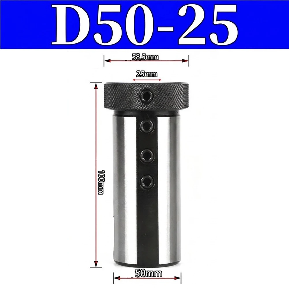 CNC Tool Holder Sleeve for Lathe Inner Bore Reduction Fits For D50 Outer Diameter Enables Quick Tool Change Without Adjustment