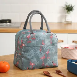 Bolsa de almoço portátil com isolamento térmico Caixa impermeável Bento Pouch Jantar Bolsa de isolamento Estudante espessado Bonito