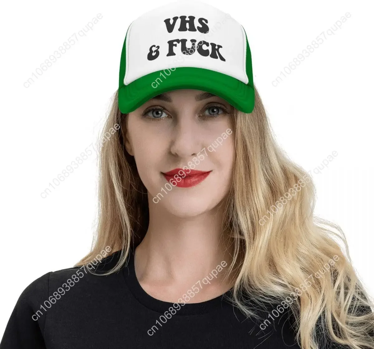 Chapéu de caminhoneiro VHS para mulheres, homens verdes, chapéus de beisebol engraçados para homens, presente de mordaça