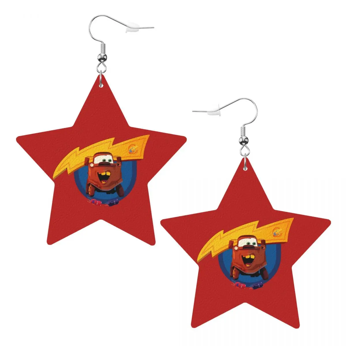 

Модные кожаные серьги-капли «Молния Маккуин» для женщин, украшения в стиле аниме и автомобилей, аксессуары на День святого Валентина