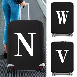 Luggage Cover Protective Covers Apply 18-28 Inch Suitcase Travel Accessories Bag 26 White Letter PrintedElastic Dust Case Cover