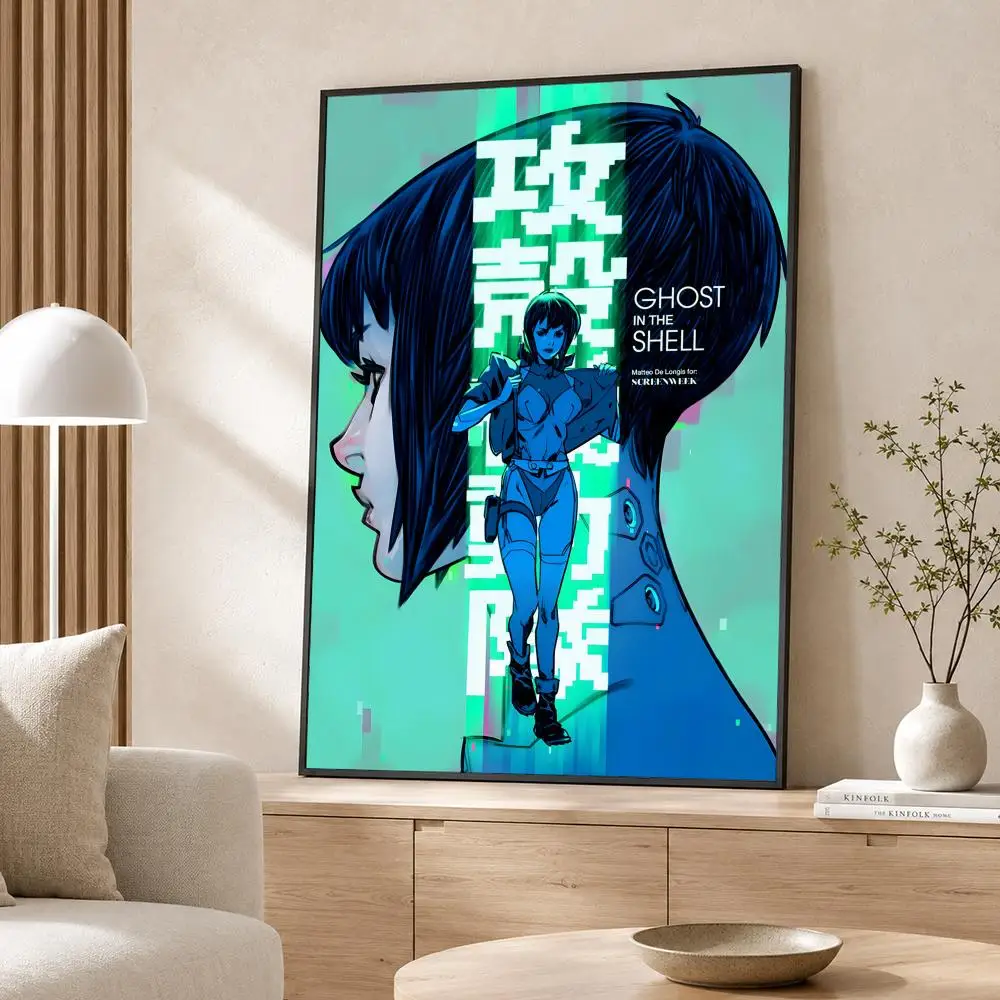 Manga Ghost In The Shell Poster Poster Wall Sticker Waterproof Self Adhesive HD Art  Bedroom Bar Decor