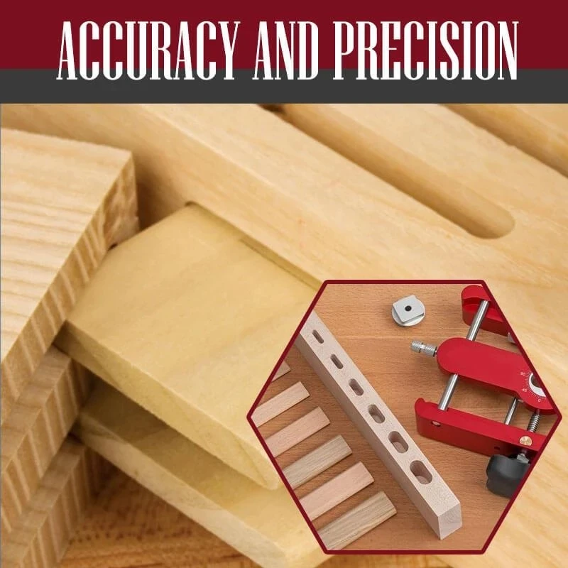 Imagem -02 - Todos os Metais Precision Mortising Jig Solto Tenon Marcenaria Jig Punch Locator Doweling Jig Conector Fastener Ferramentas para Trabalhar Madeira em 1