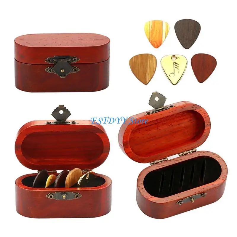 

G6DE Guitar Pick Container Box with 5 Guitar Pick Musical Instrument Accessory