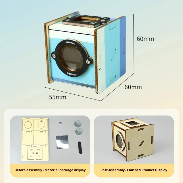 DIY Waist Flat Viewfinder Making Steam Physics Experiment Children's Puzzle Toys Parent-Child Interactive Optical Lens Toys
