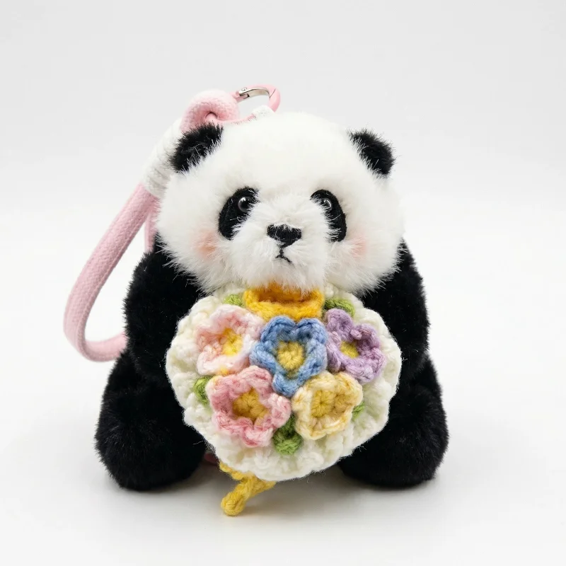 11Cm Original Cute Panda Plush Pendant Animal Theme Panda Plush Toy Bag Accessory Gift For Men Women Car Decoration