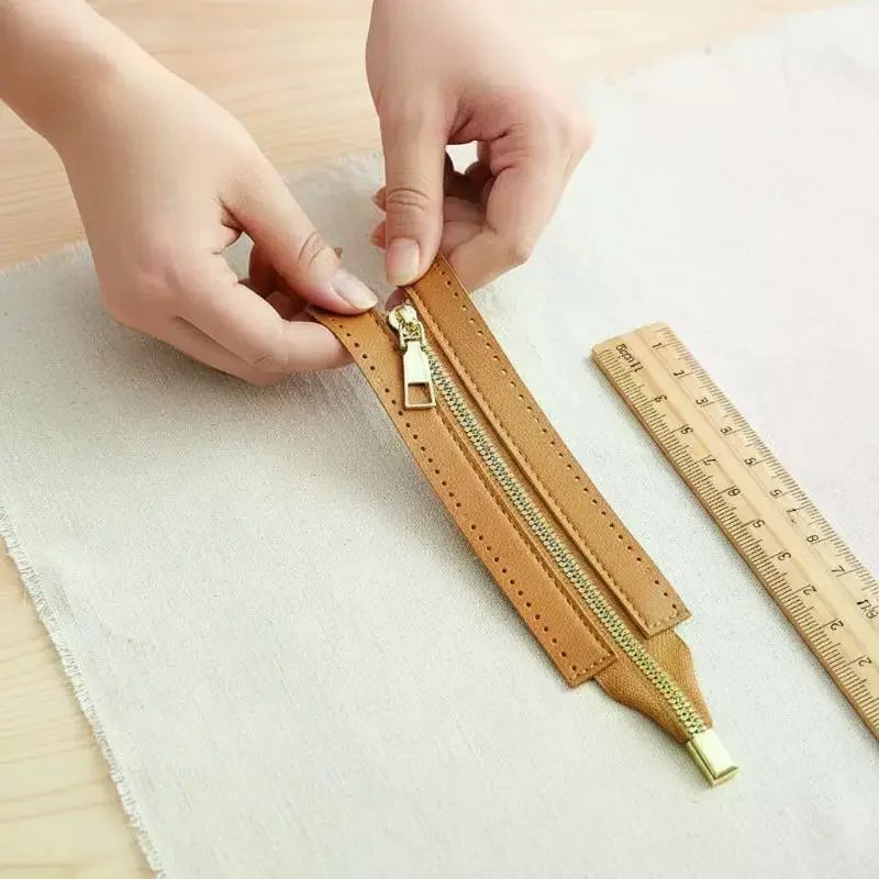 15cm Heavy Duty Metal Zippers 5cm Wide PU Gold Close-end for Handbag Backpack Purse DIY Sewing Craft Projects Supply
