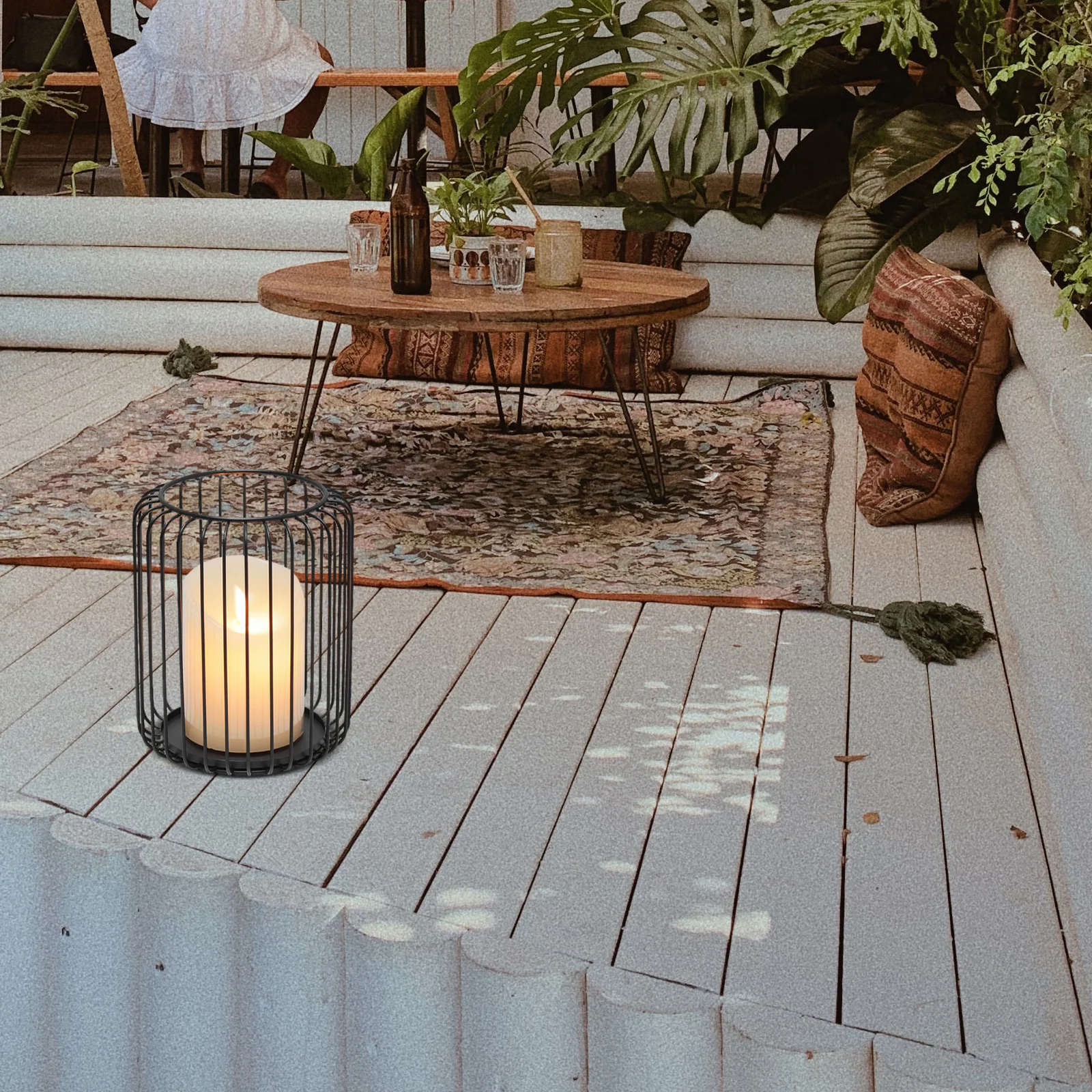 

Portable Simple Design Metal Base Exquisite C St Tabletop Decor Decoration Wax St