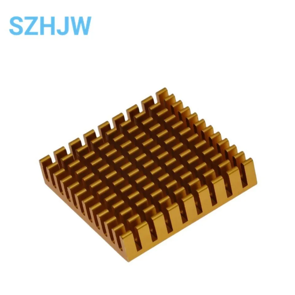 Heatsink Radiator Cooler Radiator 45x45x10MM High Quality High performance Gold Broken Geoove Aluminium Heat Sink 