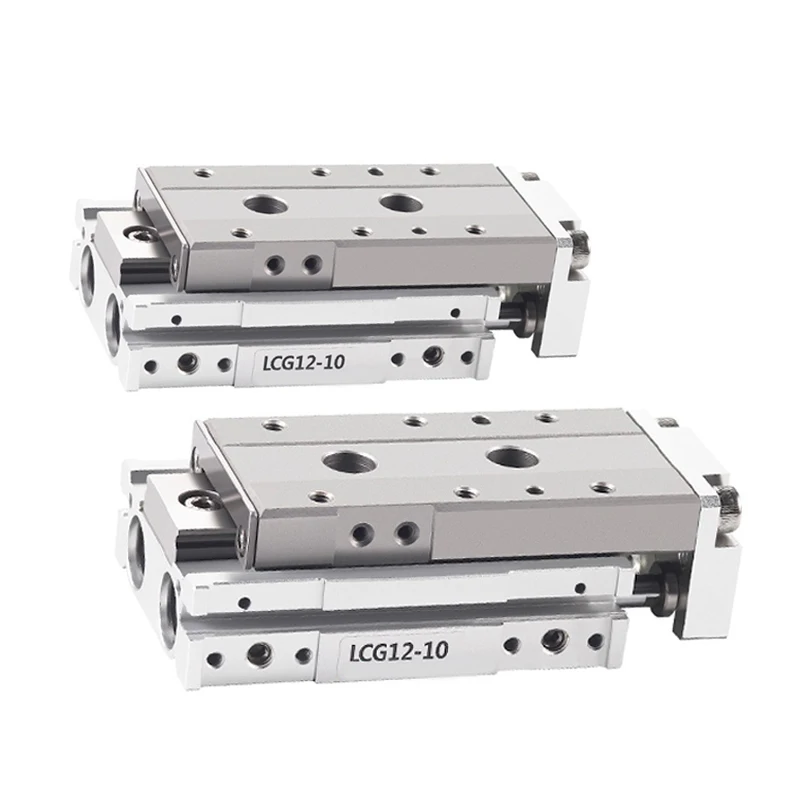 LCG Full Series Linear Sliding Pneumatic Cylinder Aluminum Alloy LCG Bore6 8 12 16 20 25mm-Stroke 10/20/40/50/75/125/150mm