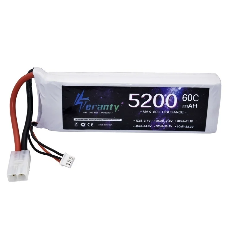 2Sets 7.4V Lipo 2s Battery 5200mAh 60C 7.4V RC Battery with Tamiya Connector XT60 Plug For Plane Drones RC Helicopter Boats