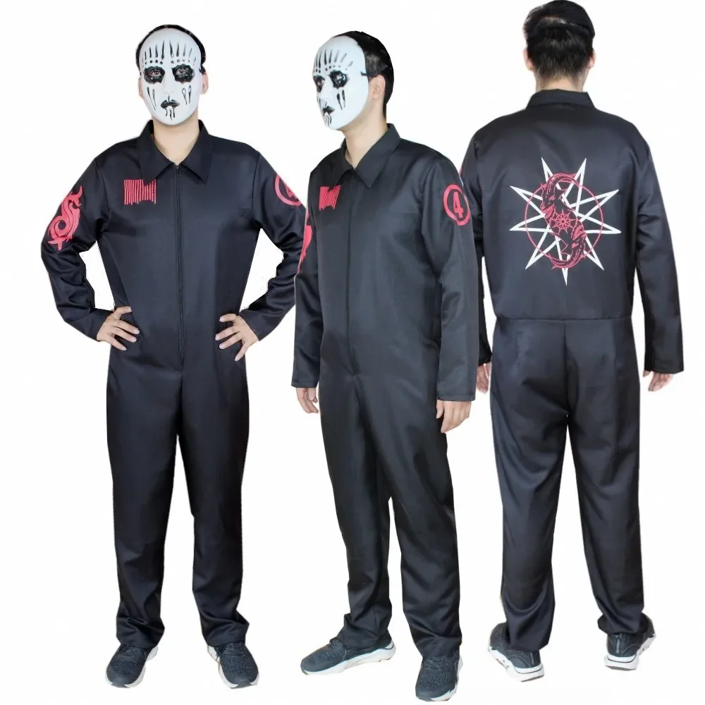

New Slip jumpsuit men's Halloween party mask free cosplay costume Halloween cosplay costume jumpsuit