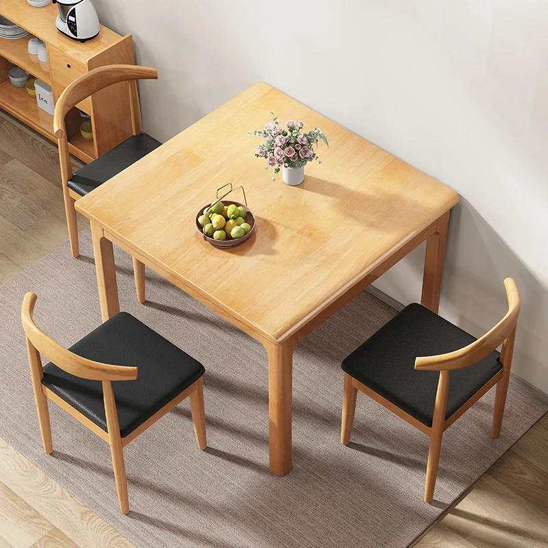 Meja Makan Mini Sudut Kursi Kayu Samping Meja Makan Kecil Modern Dinding Lounge Pusat Hemat Ruang Perabot Dapur Mesa Tinggi