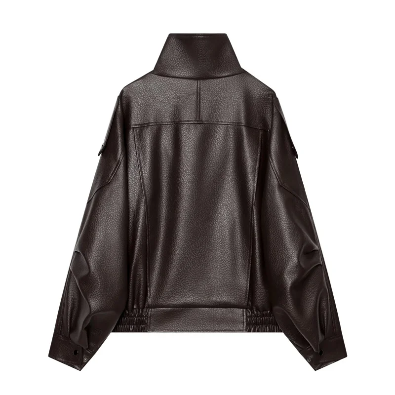 Supplier photo of The Cruelty-Free Leather Biker Jacket