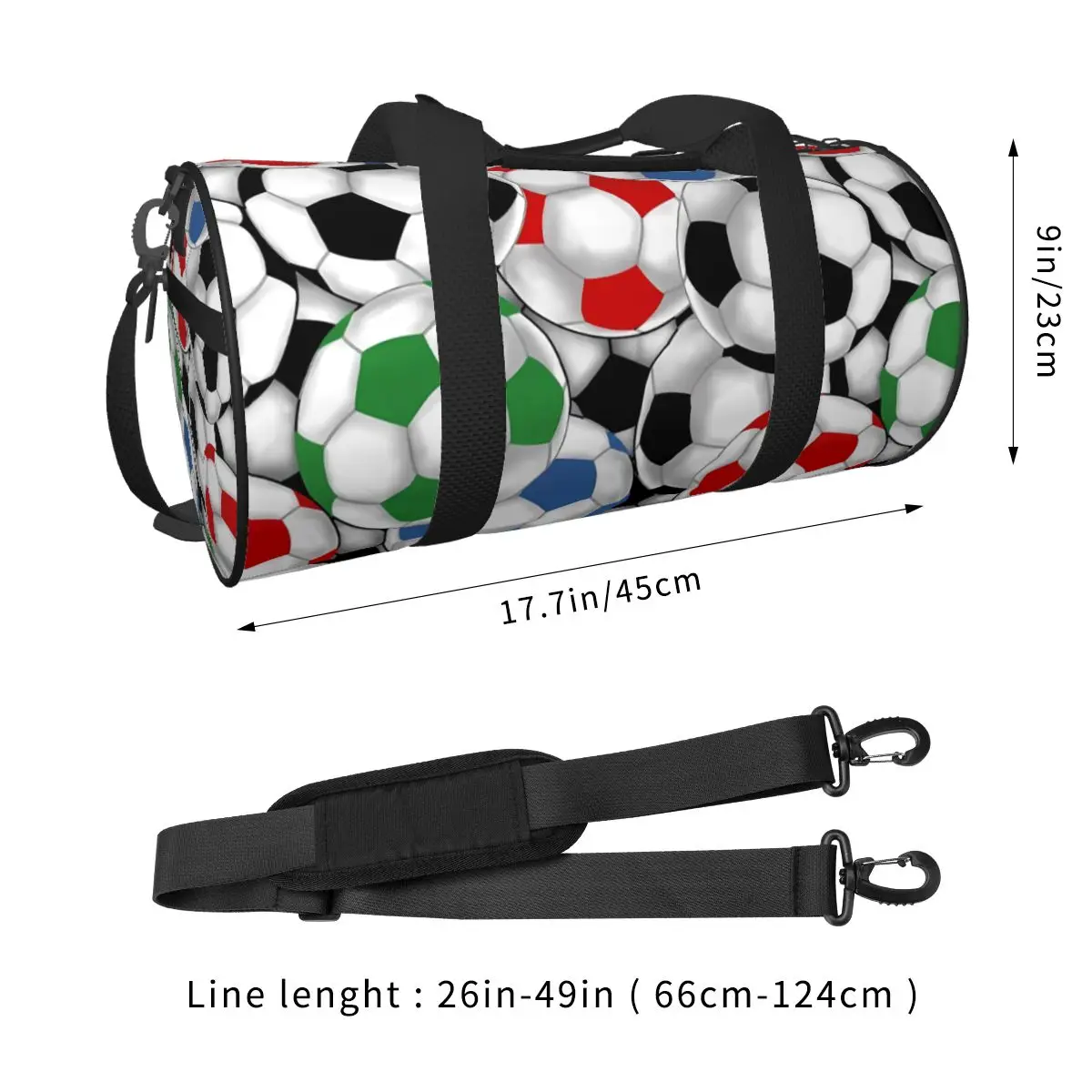 Cute Soccer Balls Gym Bag Football Sports Travel Training Sports Bags Men's Design Large Colorful Fitness Bag Portable Handbags