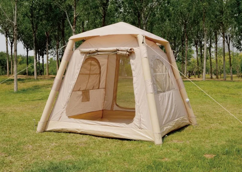 4.6-inch Flat Double-door Double-window 3-4 Person Four-season Quick Automatic Opening Portable Folding 300D Oxford Camping Tent