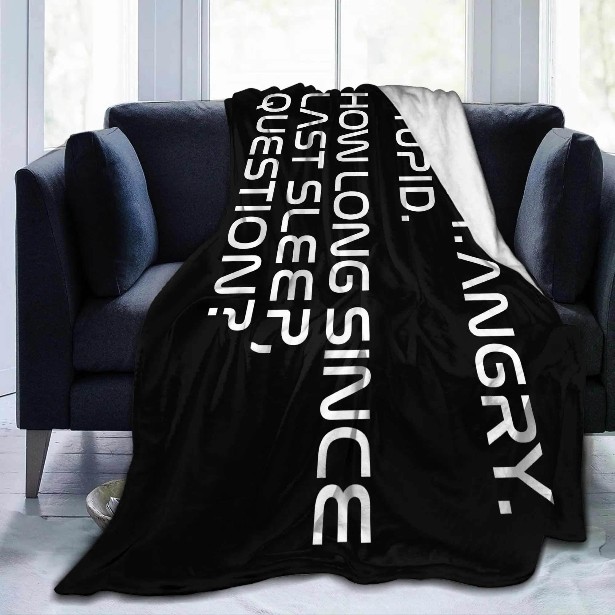Project Hail Mary Grumpy-Rocky Quote Blankets Fleece Sci-Fi Adventure Soft Throw Blanket for Car Quilt Multi-function
