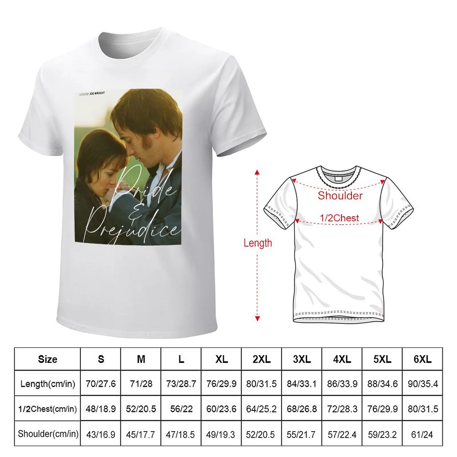 ROMANCE - Pride & Prejudice T-shirt shirts graphic tees graphics quick drying vintage clothes oversized t shirt men