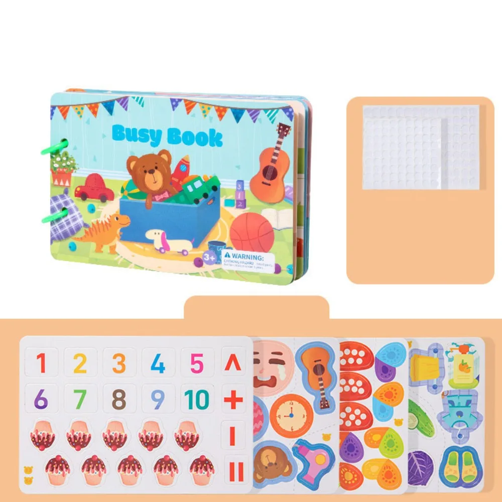

Repeated Pasting Montessori Quiet Busy Book Education Cognition Color Classification DIY Paste Material Kit Paper DIY