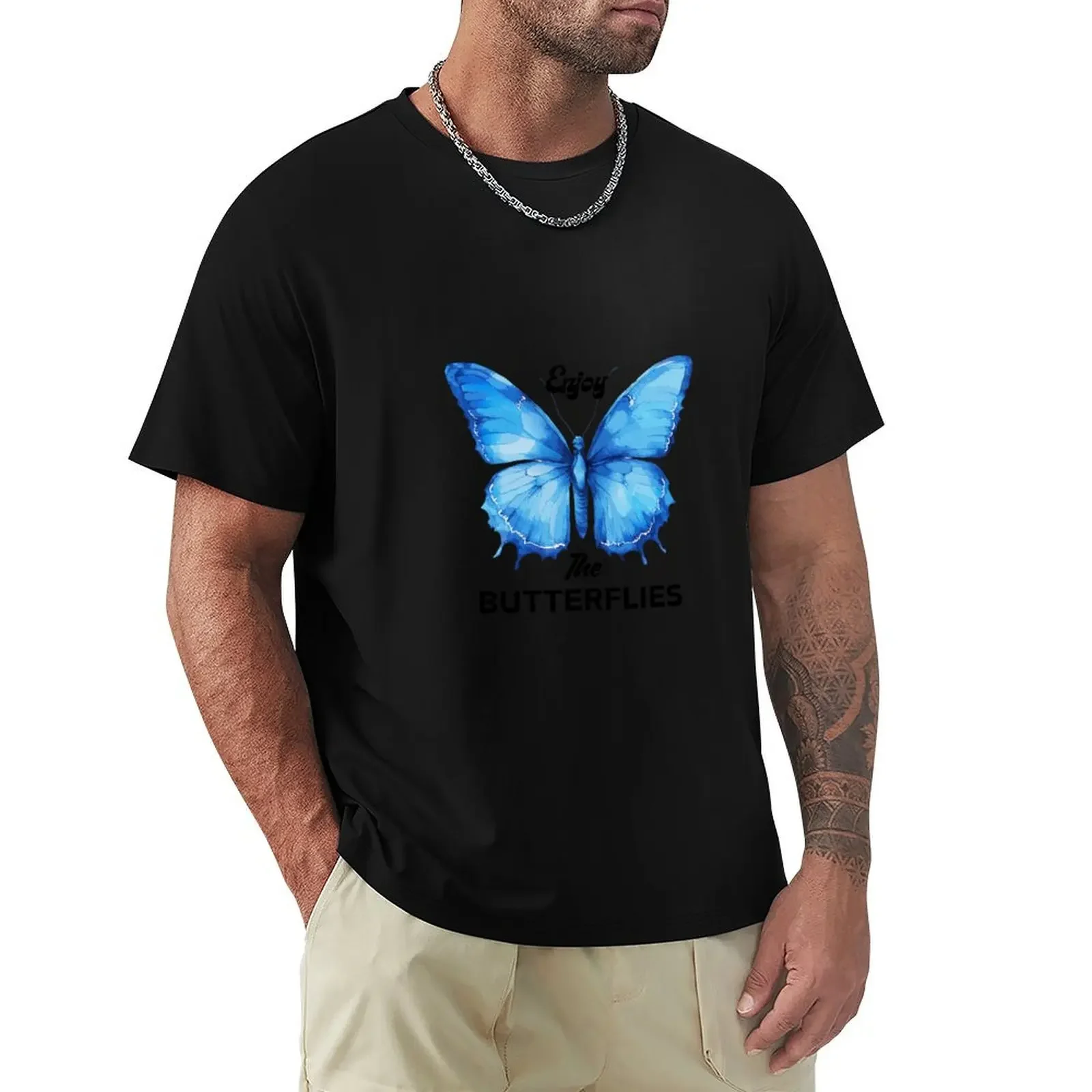 

Enjoy the Butterflies T-Shirt cheap stuff anime t shirts quick-drying Men's t-shirt