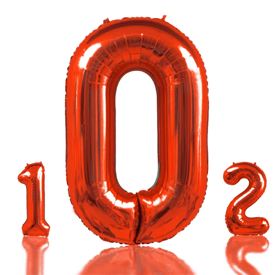 40 Zoll Roter Zahlenballon 0-9 aus Aluminiumfolie Geeignet für Geburtstagsfeiern, Abschlussfeiern, Hochzeiten, Jubiläen und Fotoshootings – Detail 2