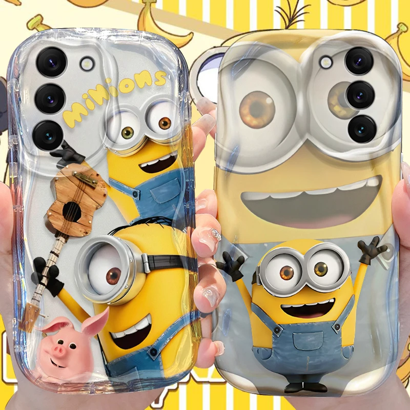 M-Minions Case for Samsung Galaxy S24 S23 S22 S21 Ultra Plus S20 FE A73 A72 A71 A55 A54 5G A53 A52 A51 4G A50S A50 Back Cover