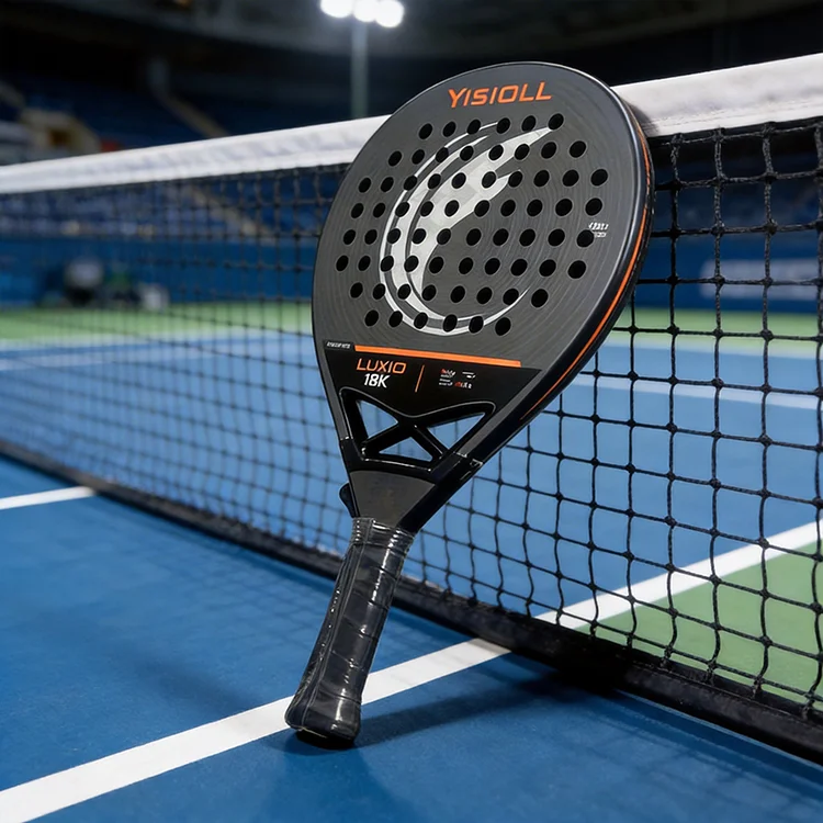 Carbon fiber material 3K padel racket, balanced all-round playability for training and matches, full OEM customizable matte grai