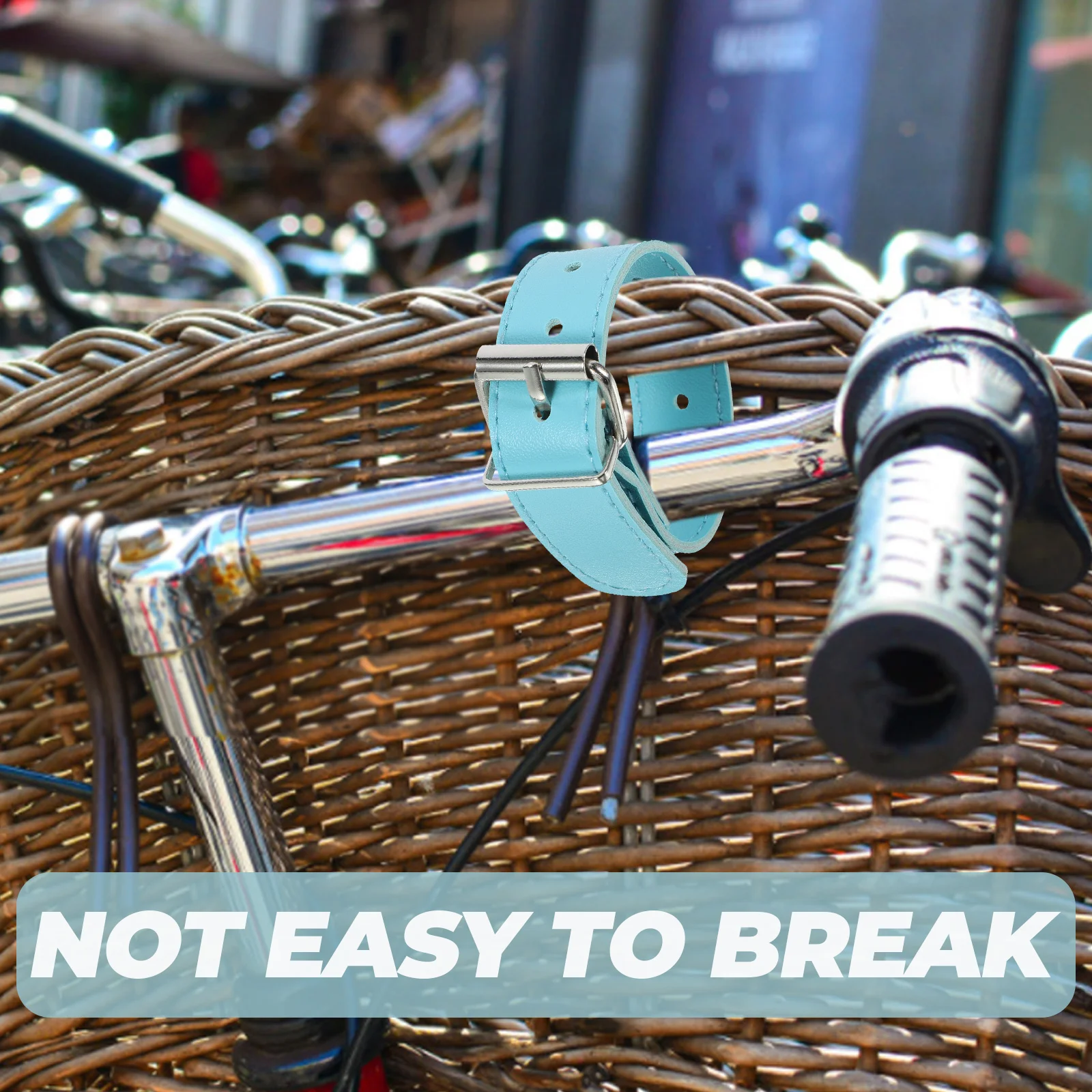 1Pair Bike Basket PU Straps Detachable Bicycle Front Basket Belt for Easy Use and Long Service Life Bike Strap