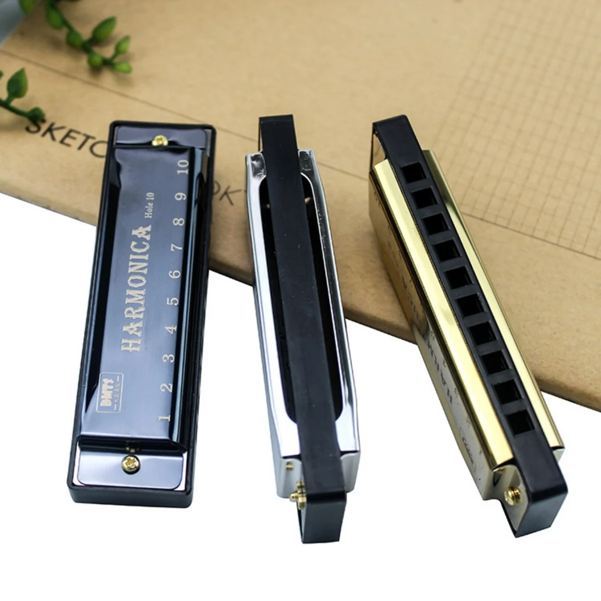 Miwayer-professional 10-hole harmonica, Metal organ for mouth, musical instruments for beginners