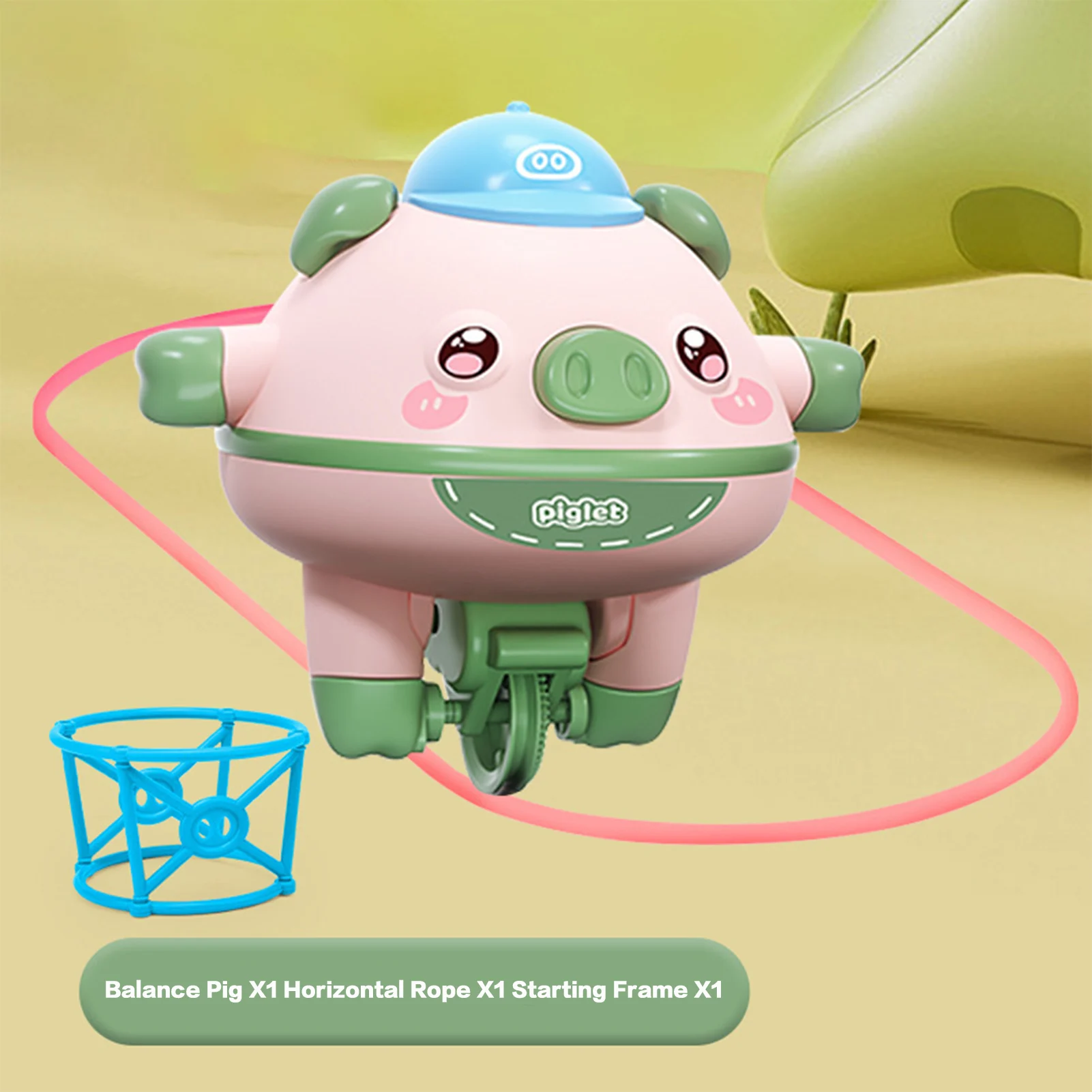 Roly-poly Balance Pig giroscopio con yema del dedo, juguete de regalo para niños pequeños de 1, 2 y 3 años