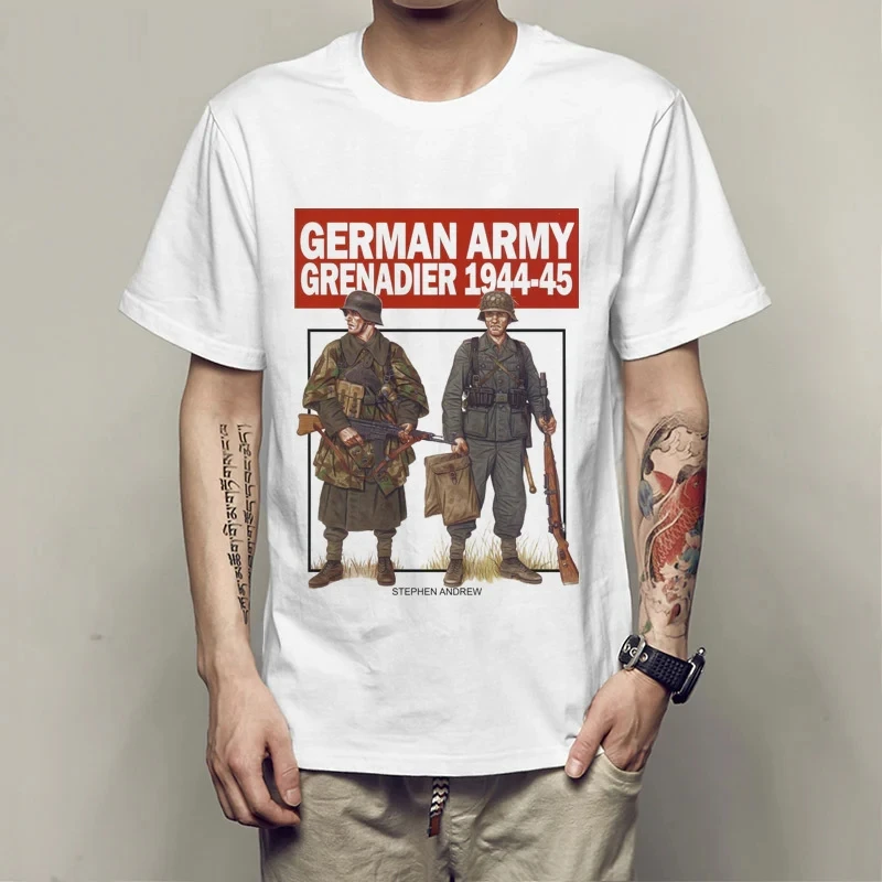 

WWII German Army Wehrmacht Grenadier T-Shirt 100% Cotton O-Neck Short Sleeve Summer Casual Mens T-shirt Streetwear