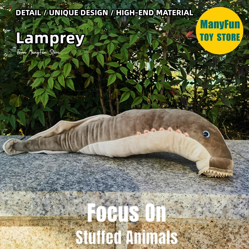 Realistic Lamprey High Fidelity Hagfish Plushie Eel Plush Toys Lifelike Animals Simulation Stuffed Doll Kawai Toy Gifts