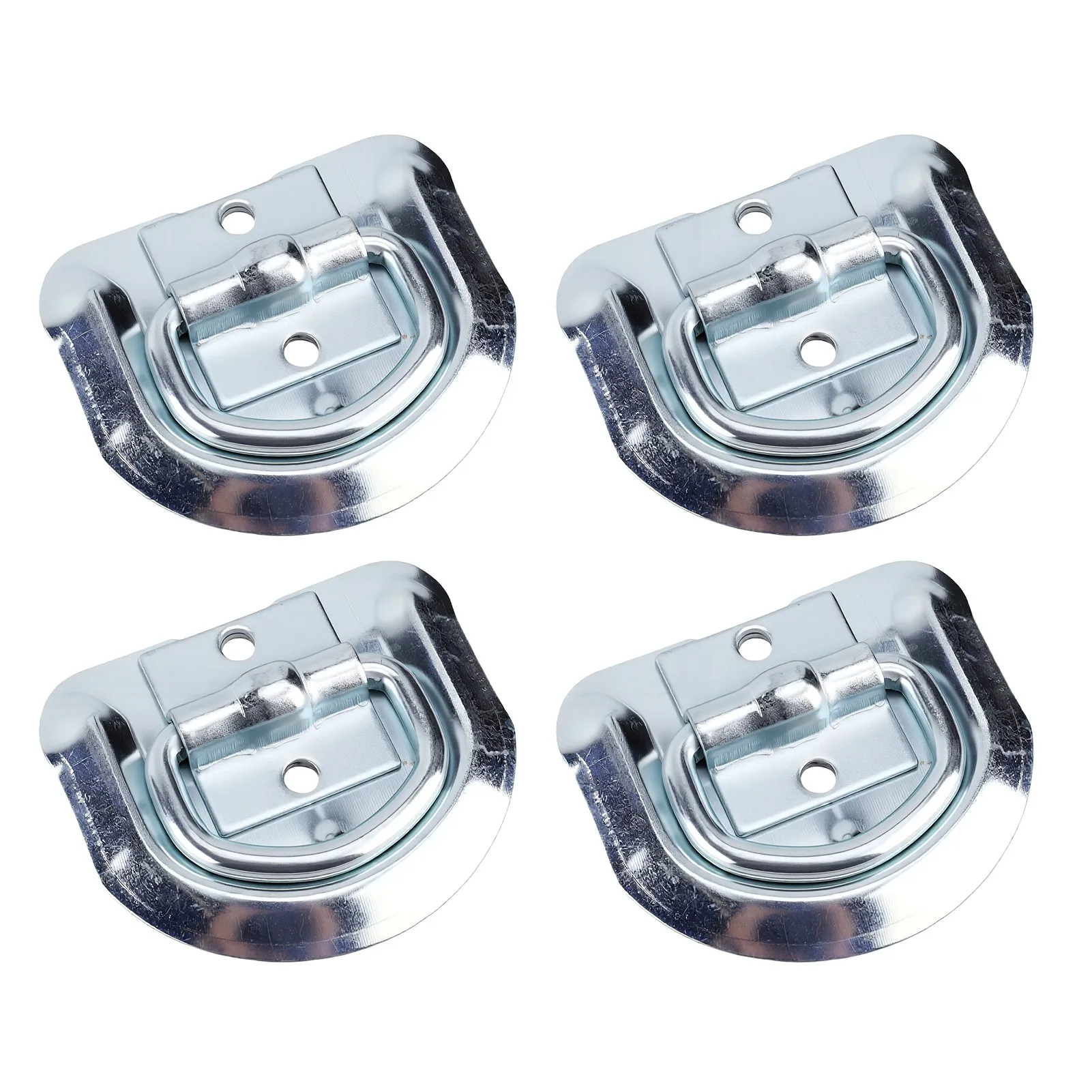 4PCS D Tie Down Anchors 1000 Lbs Capacity Heavy Duty Flush Mount Trailer Tie Downs for Trailers Camping Decks Marine Environment