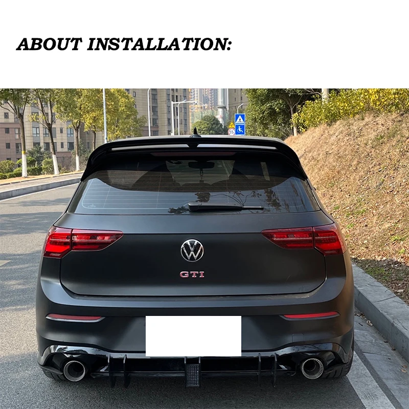 1 Pcs Matte Stainless Steel Car Exhaust Tip System Pipe Universal Exhaust Tip For VW GTI MK7 Golf7 Nozzle 60MM 63mm Muffler Tip