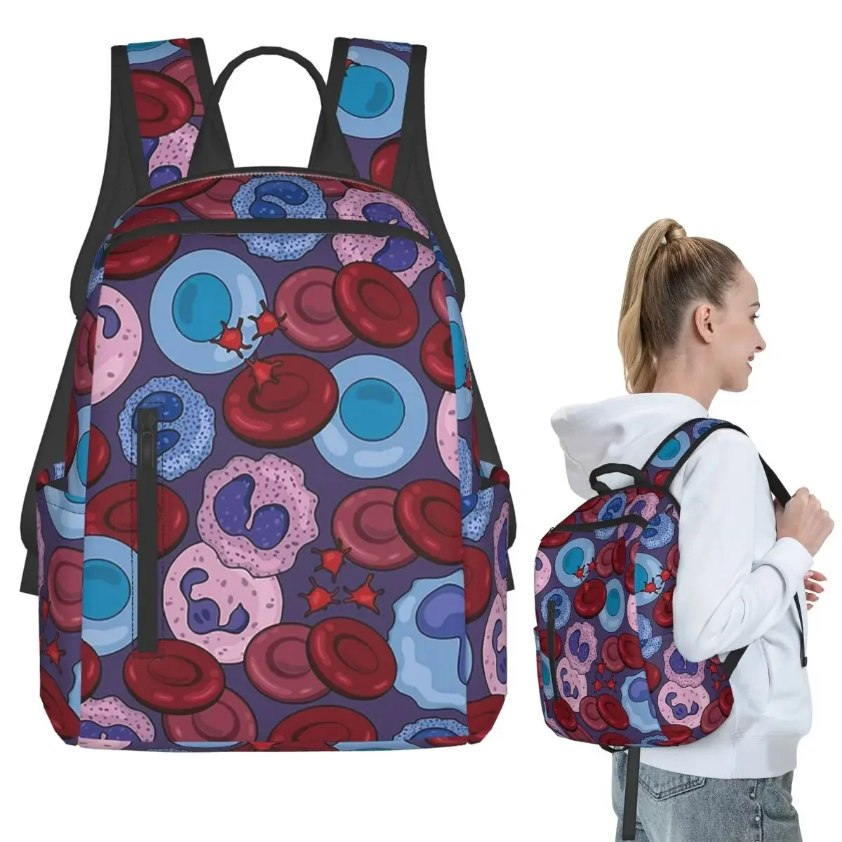 

Hematology Blood Cells Medical Laboratory Scientist Backpack Student Boys Girls BookBag Kids School Bag Computer Shoulder Bags