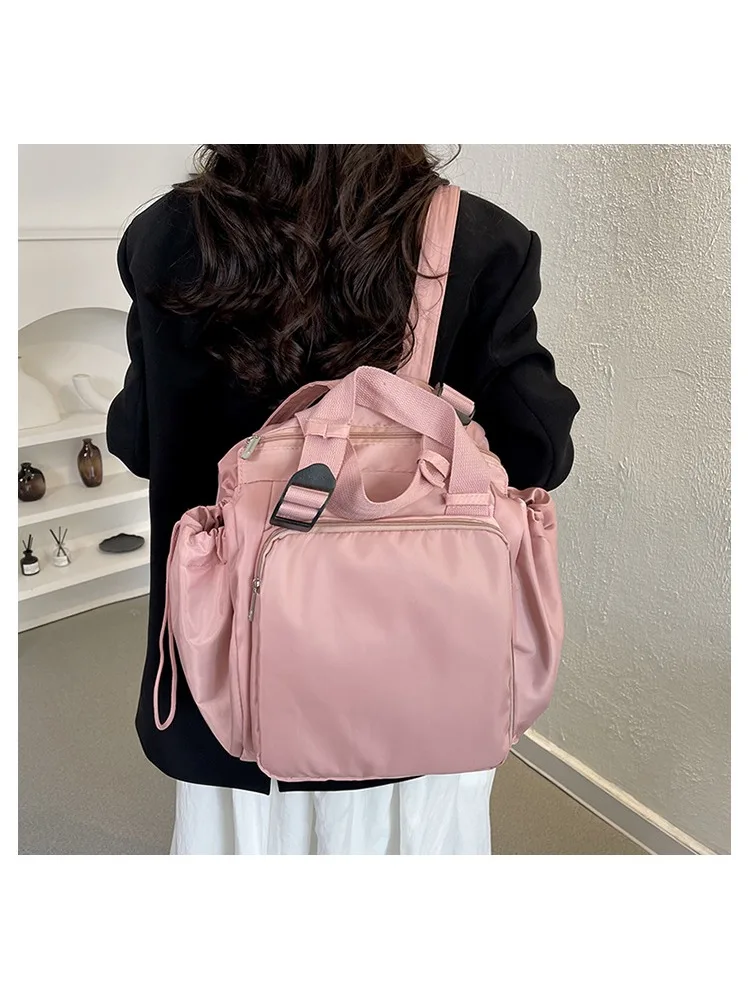 Nylon-Umhängetasche, einfarbig, modisch, vielseitig, tragbar, Mama-Tasche, große Kapazität, Reisetasche – Detail 17